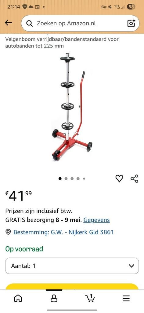 Velgenboom bandenstandaard nieuw in doos, Auto diversen, Velgenbomen, Ophalen of Verzenden, Nieuw