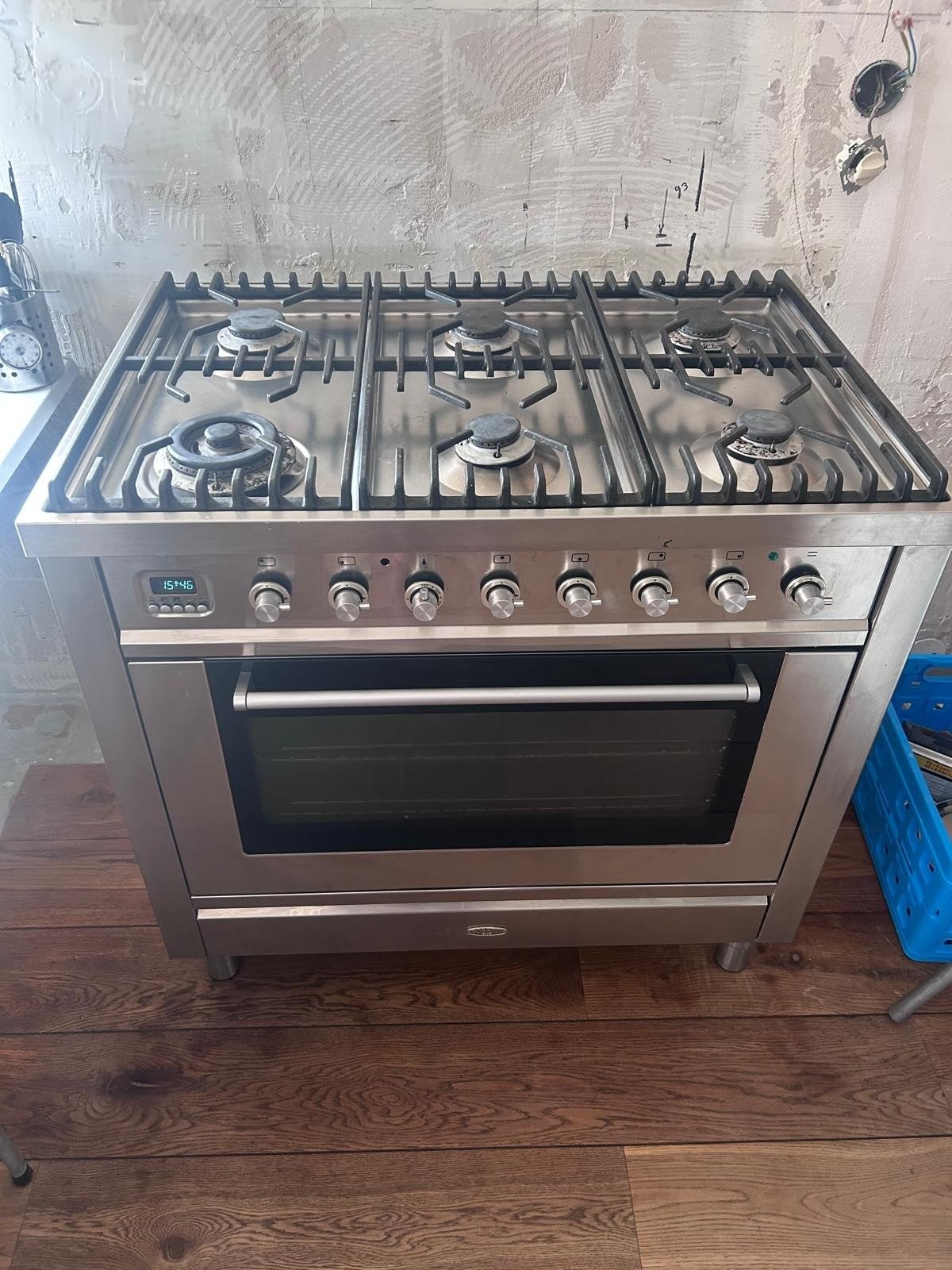 Boretti Gasfornuis met 6 Kookzones en Oven, Ophalen, Gebruikt, Hete lucht, 60 cm of meer