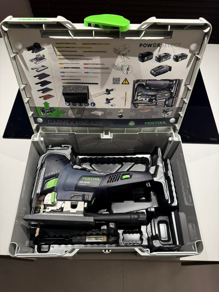 Festool PSC 420 EB-Basic Accu Decoupeerzaag, Decoupeerzaag, Ophalen of Verzenden, Zo goed als nieuw, 30 tot 70 mm