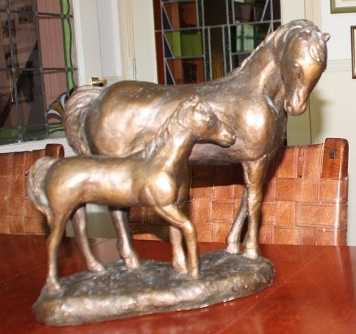 Prachtige beeld paard met veulen van Austin Prod. Inc. 1973, Ophalen of Verzenden, Zo goed als nieuw, Dier