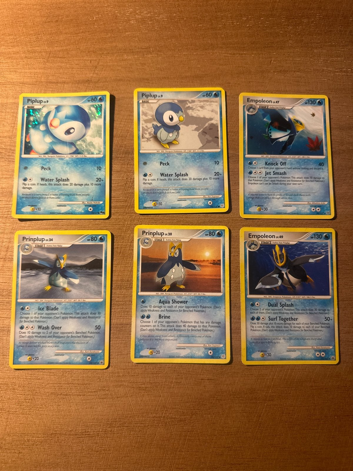 Pokémon Kaarten Piplup Evolutie Lijn (2007-2009), Hobby en Vrije tijd, Verzamelkaartspellen | Pokémon, Ophalen of Verzenden, Gebruikt