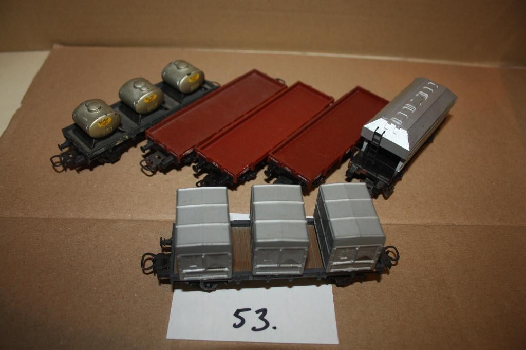 53) zes diverse typen Electrotren wagons, Overige merken, Gebruikt, Gelijkstroom of Wisselstroom, Wagon