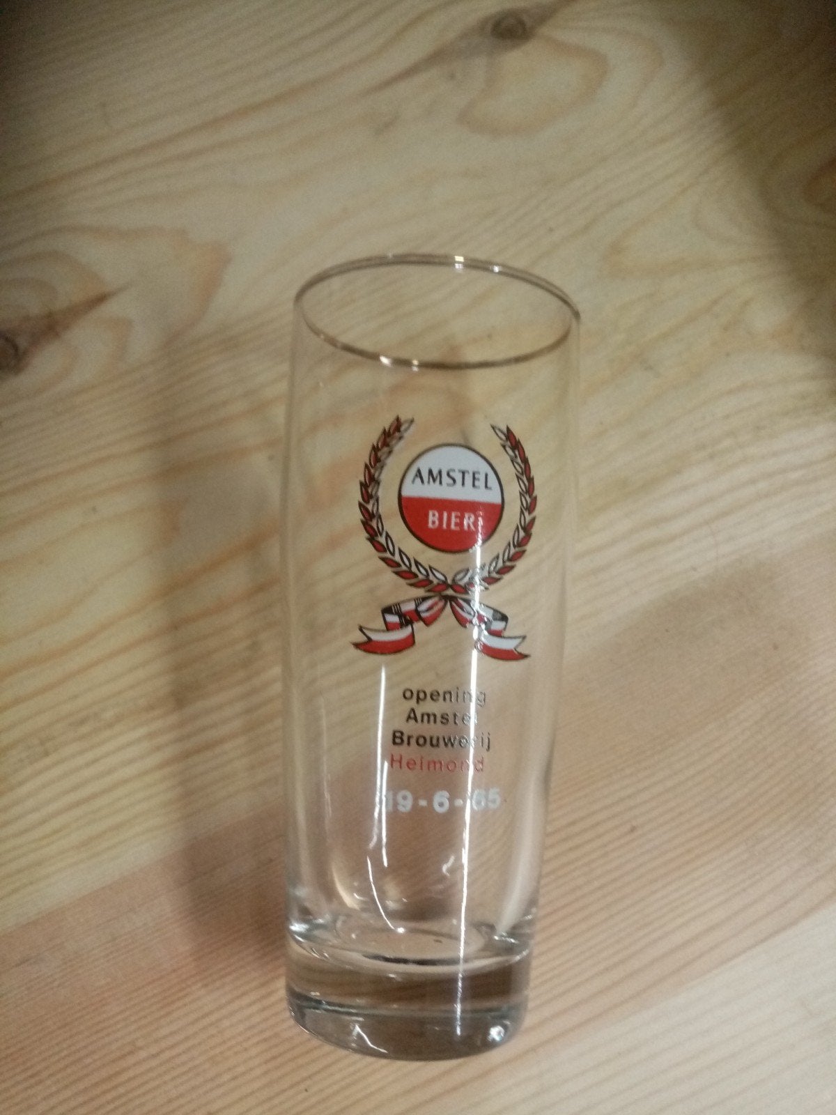 Amstel bier opening Brouwerij 65 bierglas, Verzamelen, Ophalen of Verzenden, Nieuw, Glas of Glazen, Amstel