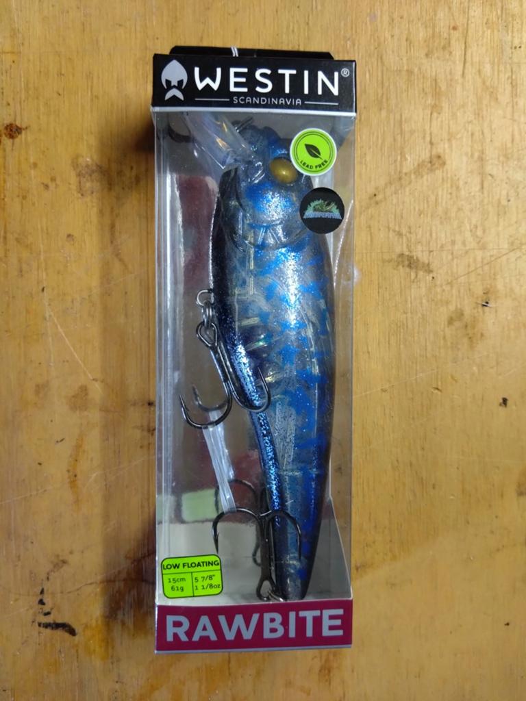 Westin Rawbite 15cm - Zweedse kleur Smurfen - Nieuw, Ophalen of Verzenden, Nieuw