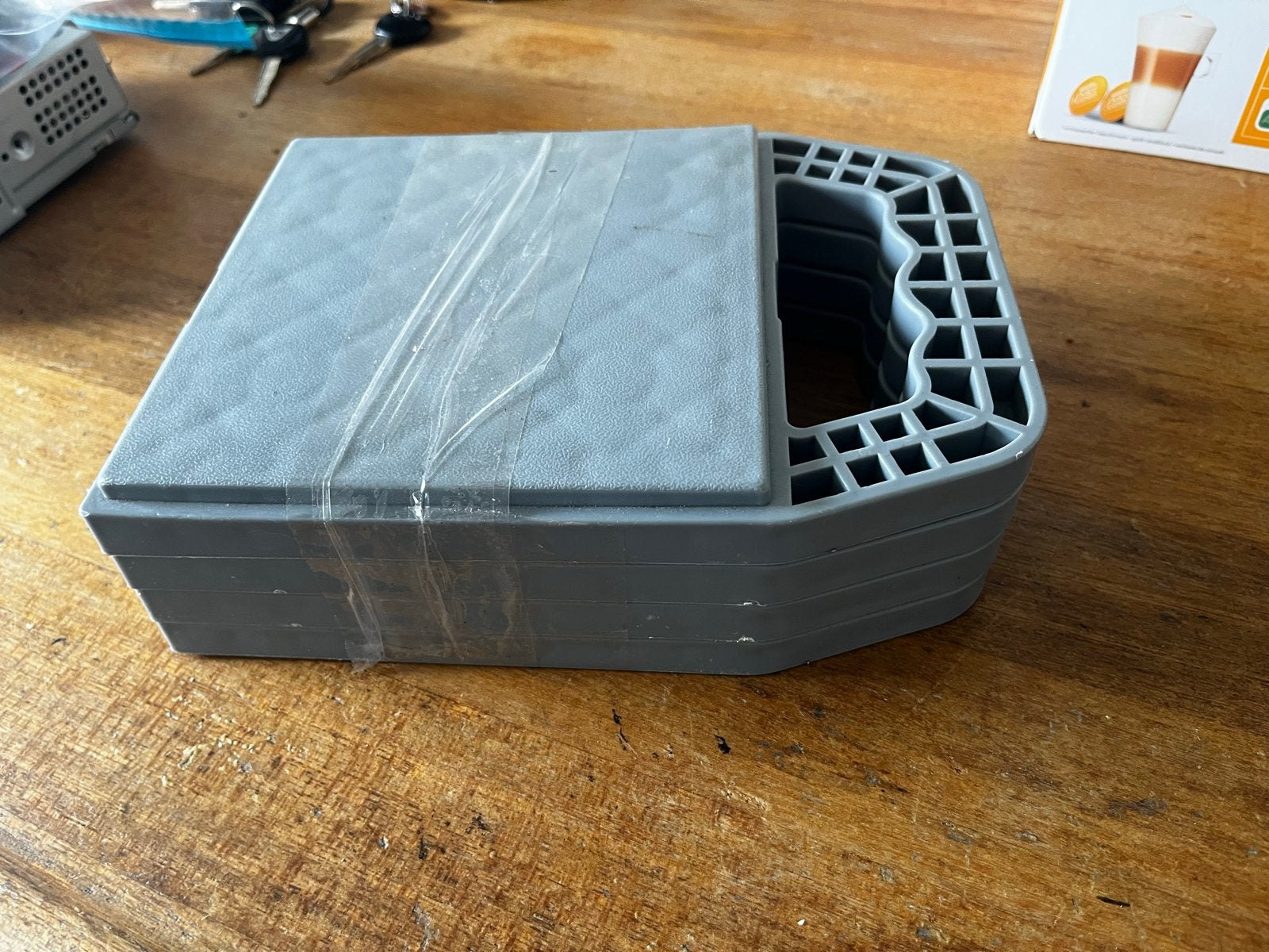 Set van 4 caravan/camper oprijblokken, Ophalen, Gebruikt