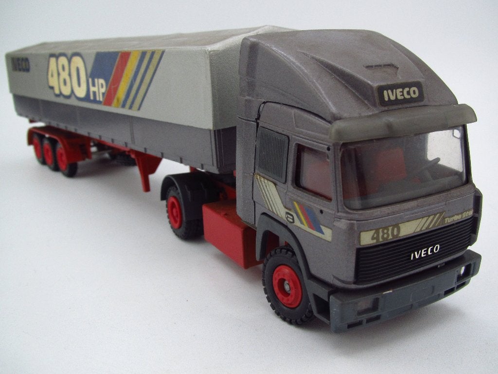 Conrad - Iveco TurboStar met oplegger 1:50, Ophalen of Verzenden, Gebruikt, Bus of Vrachtwagen, Conrad