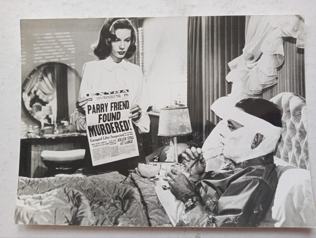Film Noir foto Lauren Bacall en Humphrey Bogart, Ophalen of Verzenden, Zo goed als nieuw, Overige onderwerpen