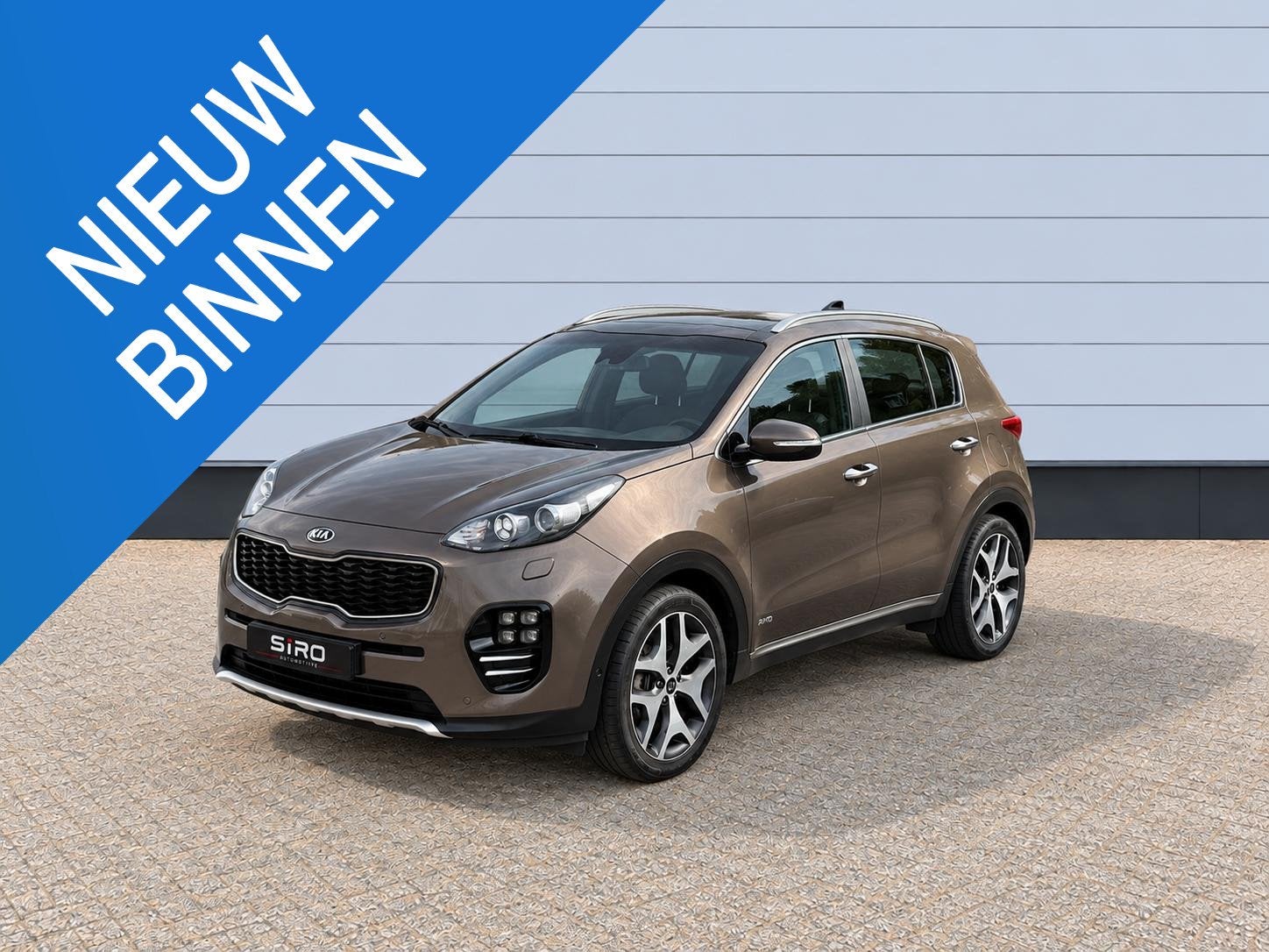 Kia Sportage 1.6 T-GDI 4WD GT-Line PlusLine, Auto's, Gebruikt, 4 cilinders, Bruin, Leder