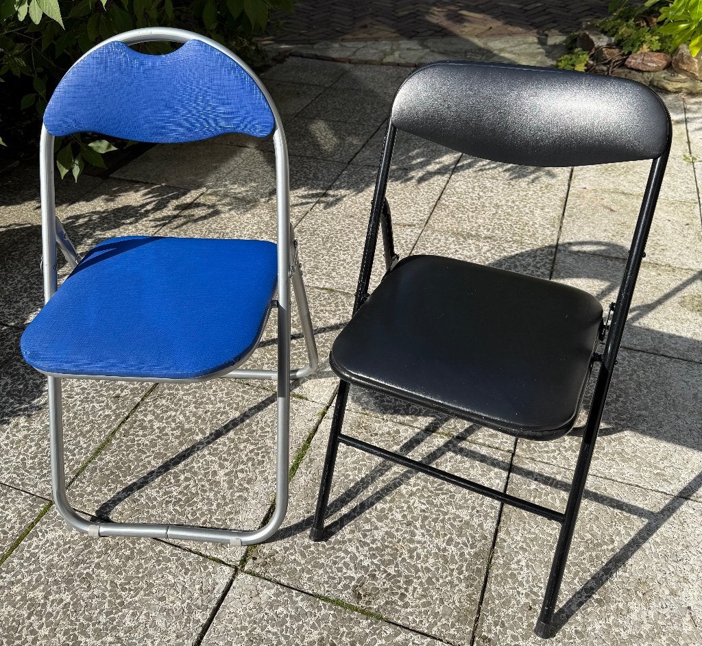 Partij klapstoelen, zo goed als nieuw, Ophalen, Zwart, Zo goed als nieuw, Vijf, Zes of meer stoelen