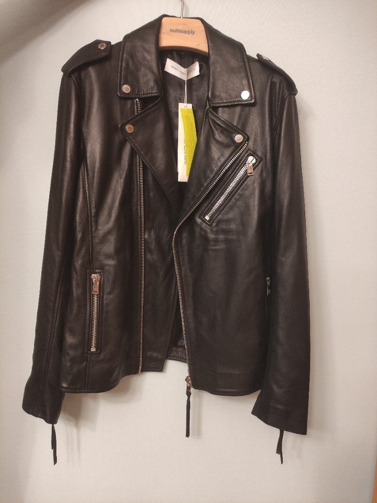 Nieuw! Young Poets Society leren jas -Maat M- nieuwprijs€399, Kleding | Heren, Jassen | Winter, Maat 48/50 (M), Zwart, Nieuw, Ophalen of Verzenden