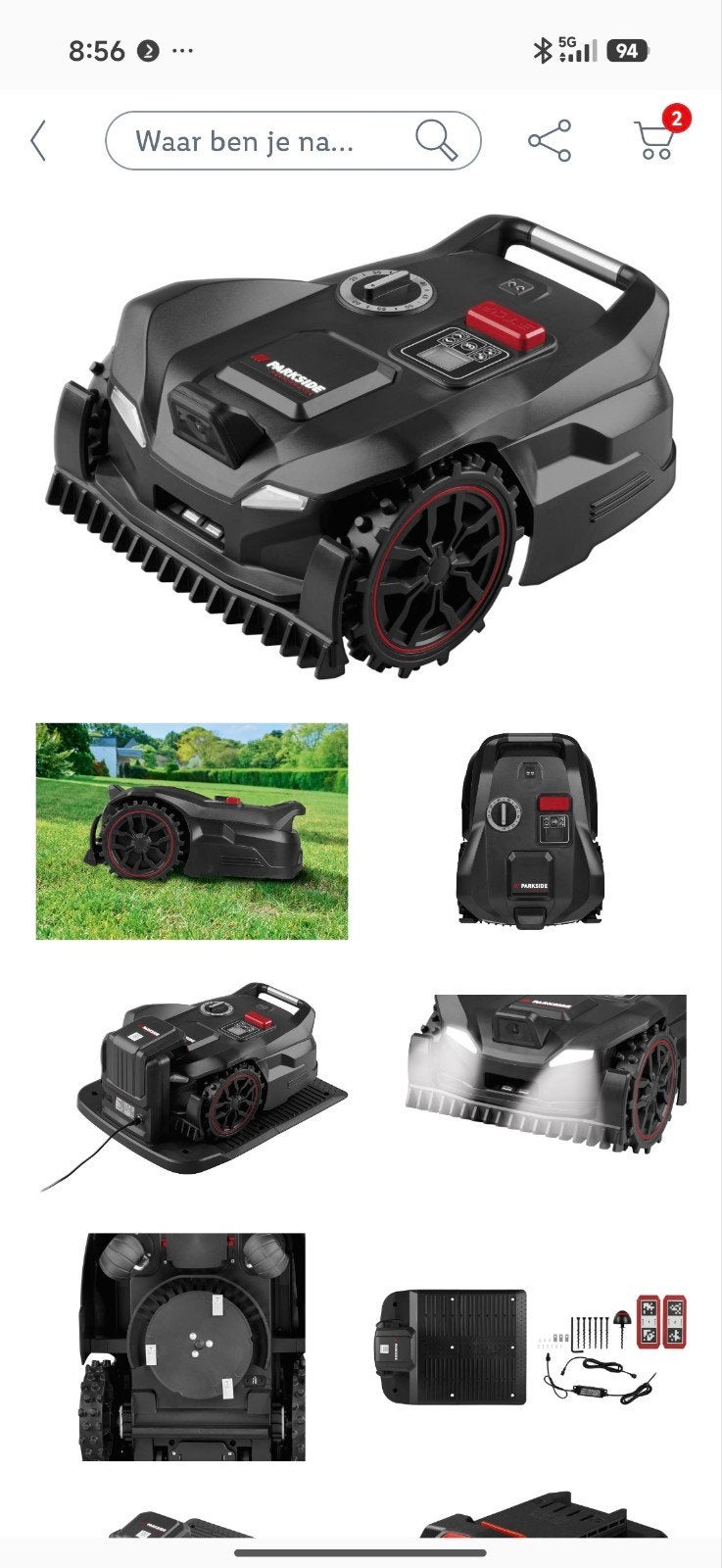 Parkside 20V Performance Robotmaaier Borstelloos Nieuw, Bestuurbaar via app, Nieuw, Ophalen of Verzenden, Parkside