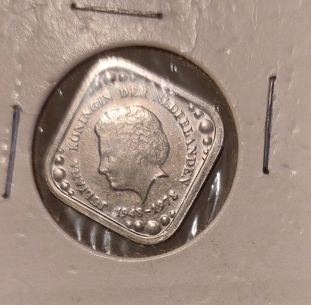 2x Vierkante 5 cent munt Juliana 1973, Ophalen of Verzenden, Koningin Juliana, 5 cent
