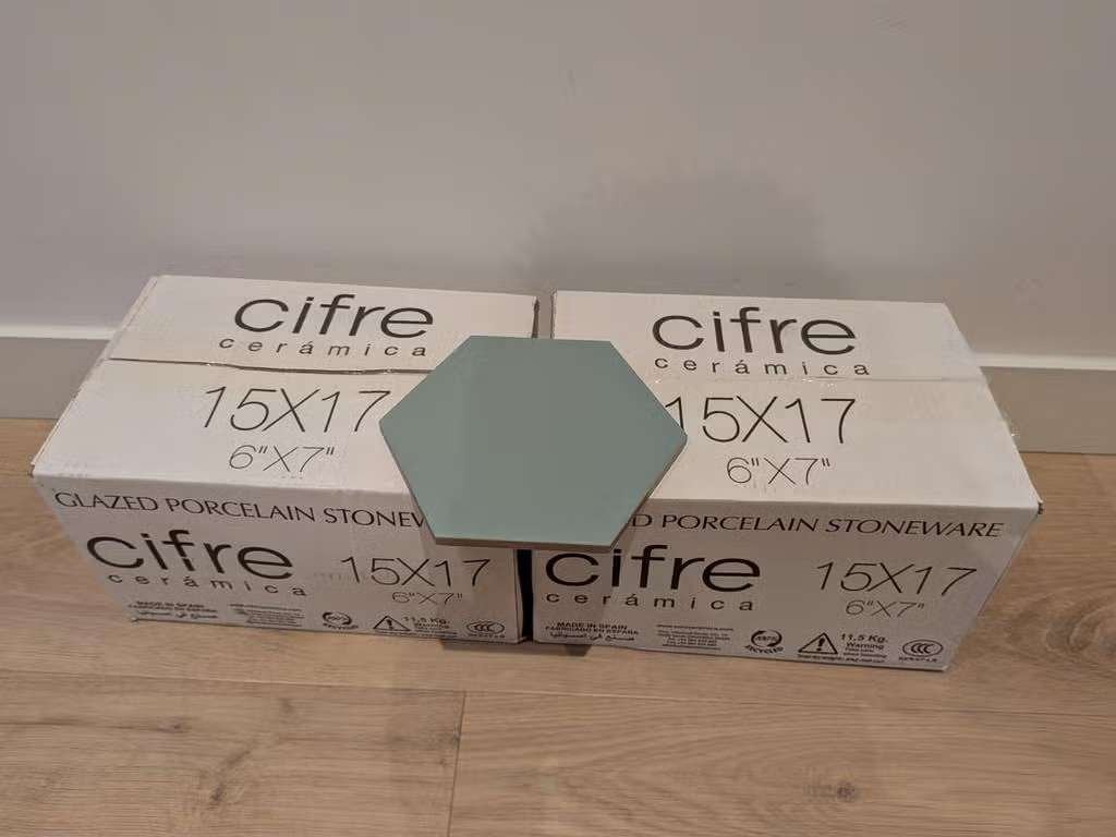 Timeless Jade hexagon groen 15x17, Ophalen, Nieuw, Minder dan 20 cm, Minder dan 20 cm