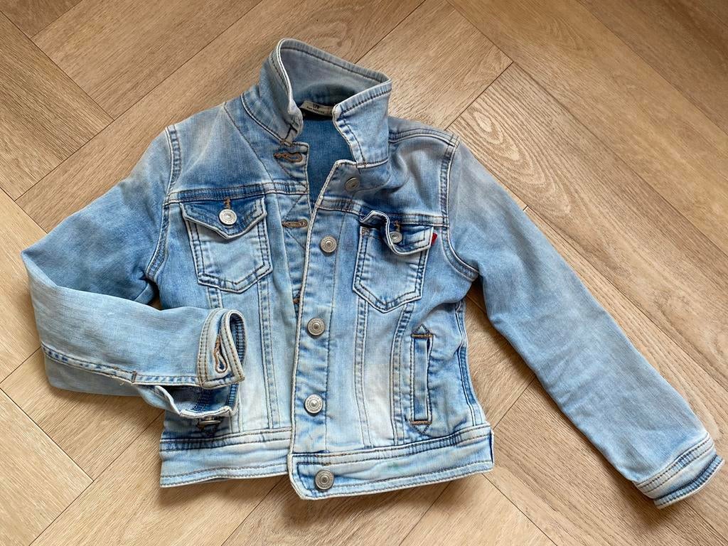 Blauw spijkerjas LTB 116, Kinderen en Baby's, Kinderkleding | Maat 116, Zo goed als nieuw, Meisje, Jas, Ophalen of Verzenden