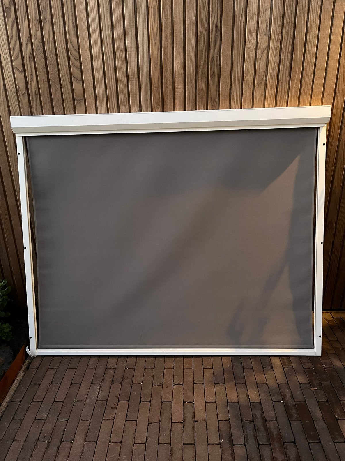 Zonwering screen handbediend 155x135 cm, Ophalen, Gebruikt, Minder dan 250 cm, 150 tot 300 cm
