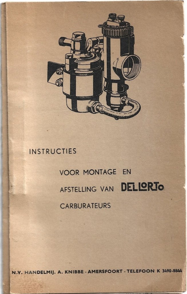 Dell Orto montage afstelling instructie carburateur Dellorto, Verzenden, Zo goed als nieuw