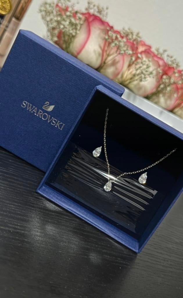 Swarovski set - oorbellen en ketting, Ophalen of Verzenden, Nieuw