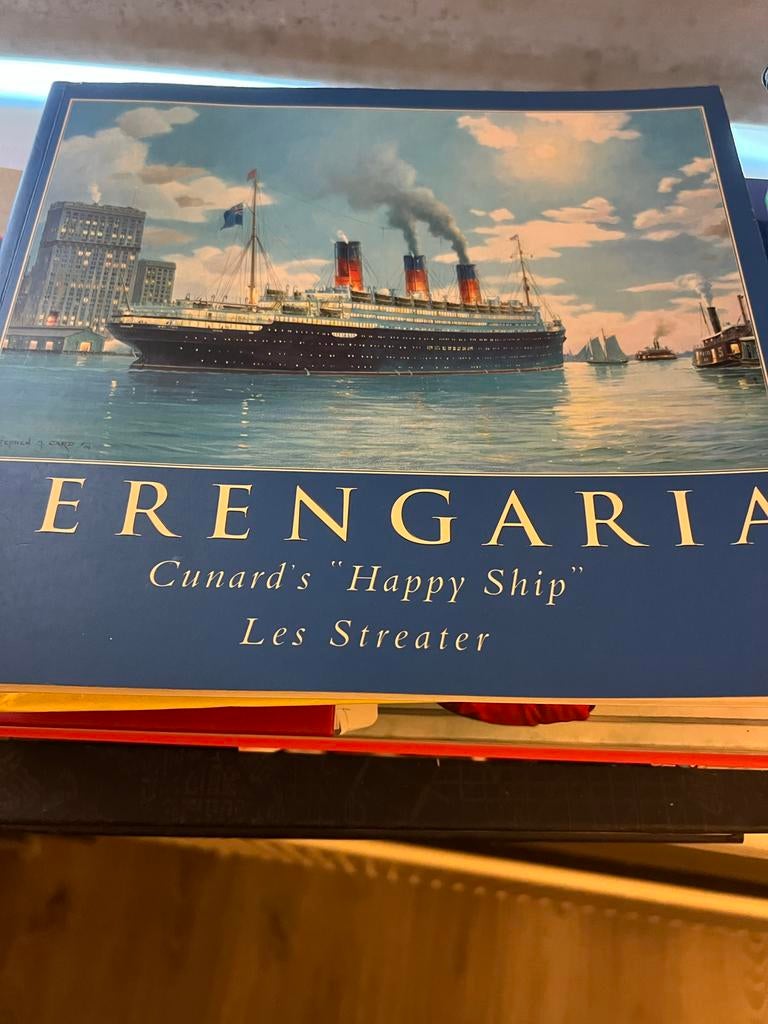 Les Streater RMS Berengaria Cunard's Happy Ship, Ophalen, Zo goed als nieuw, Boot