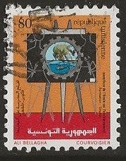 Tunesie 129, milieubescherming, Verzenden, Tunesië, Gestempeld