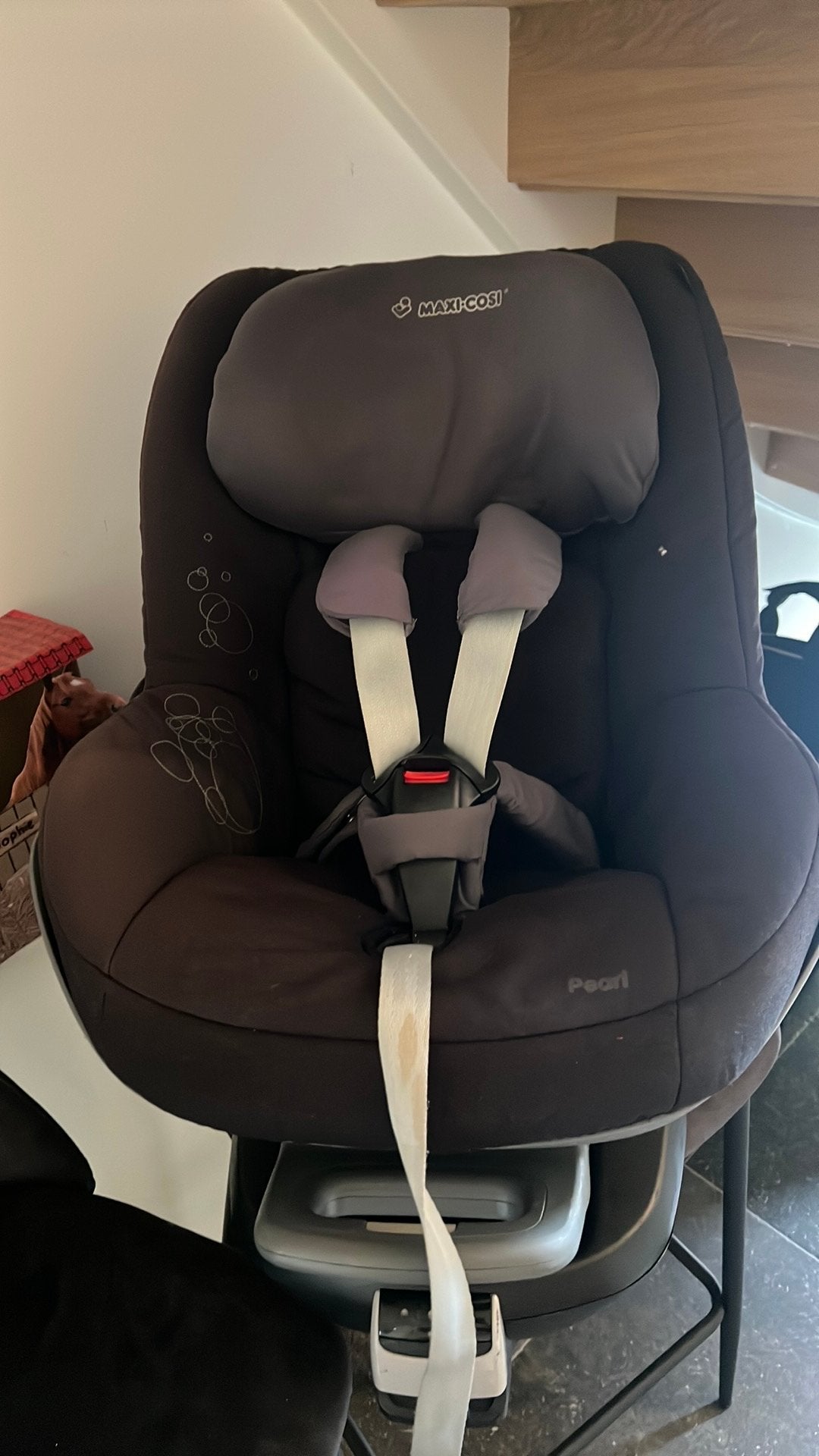 Maxi cosi autostoel grijs/zwart met familyfix!, Gebruikt, 9 t/m 18 kg, Ophalen of Verzenden, Isofix