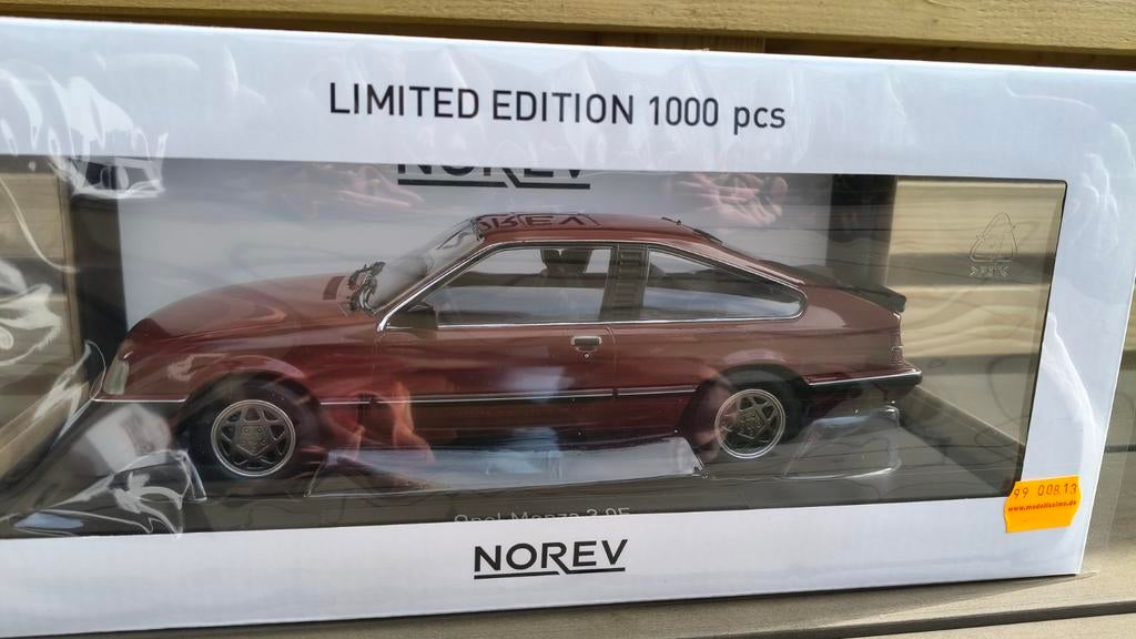 Norev Opel Monza 3.0 E 1983 Rood met 1:18 Limited Edition, Ophalen of Verzenden, Nieuw, Norev