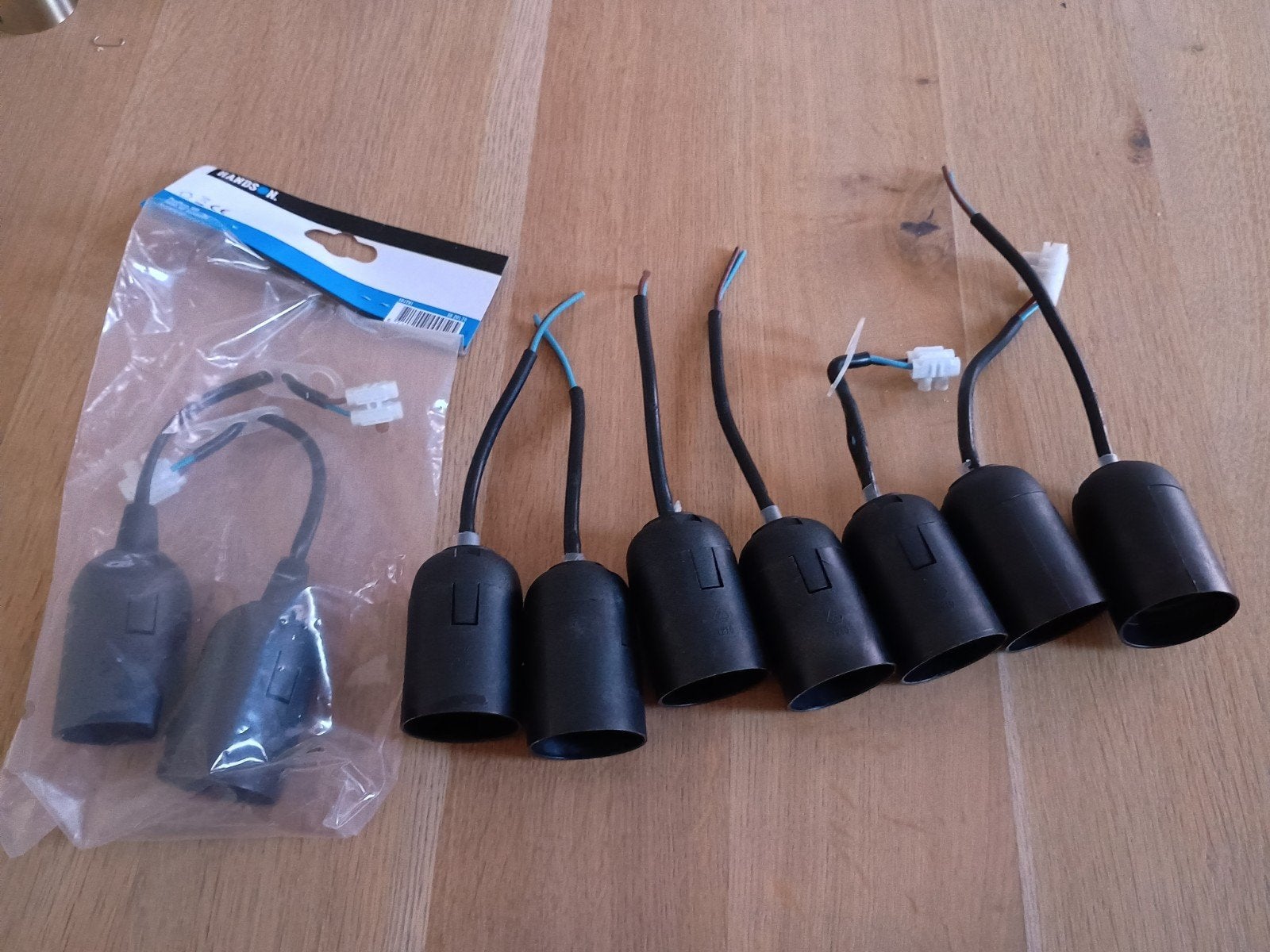 Verhuis fittingen - 9 stuks, E27 (groot), Ophalen of Verzenden, Gebruikt, E27 (groot), Led-lamp