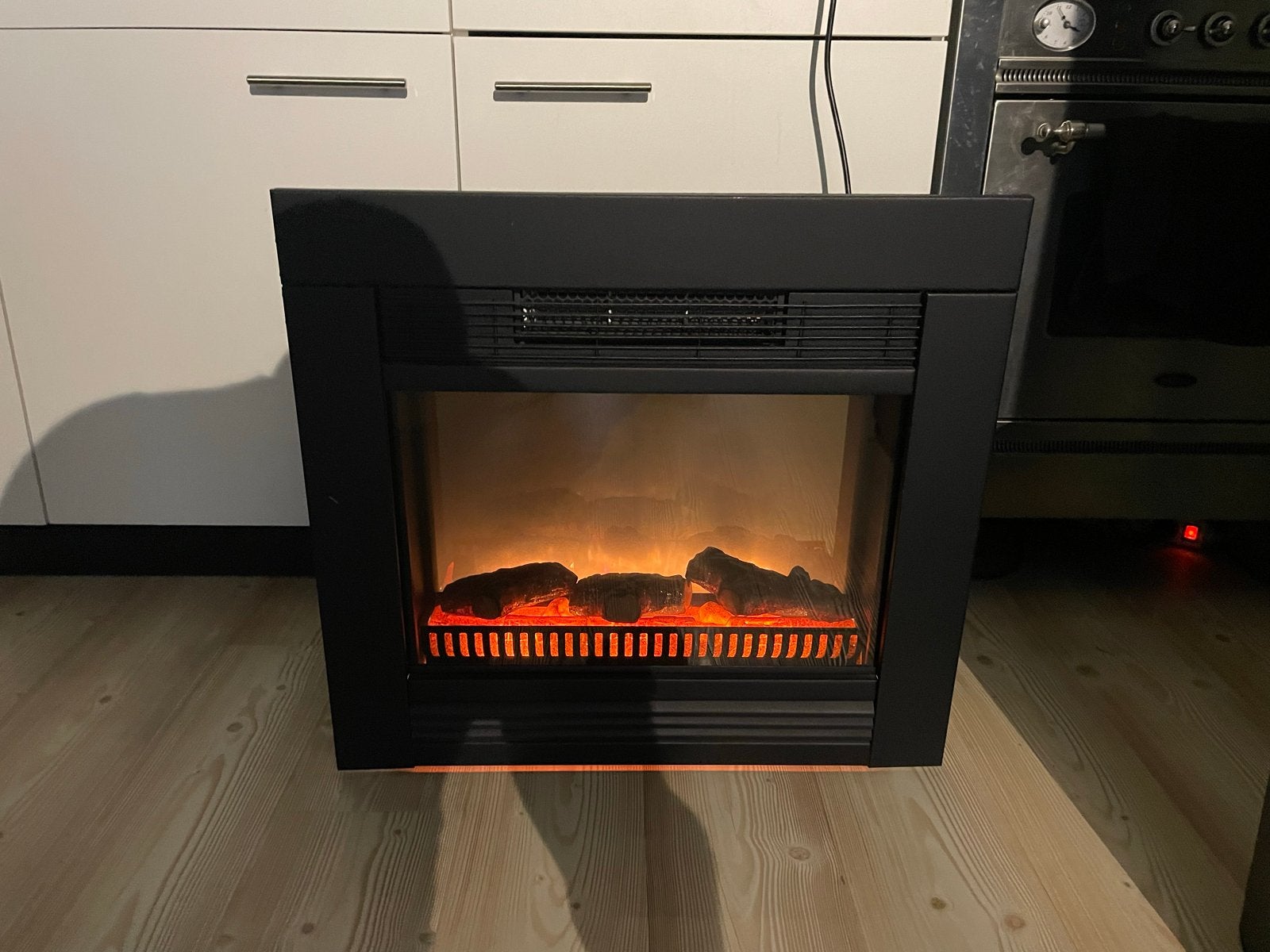 Inbouw Elektrische Haard met Verwarming, Huis en Inrichting, Ophalen, Gebruikt, Inbouwhaard, Elektrische haard
