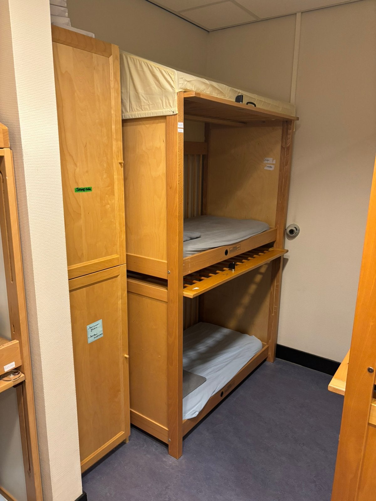 Bed DUO slaper II Profi dicht hout naturel, Ophalen, Gebruikt, Minder dan 140 cm, Minder dan 70 cm