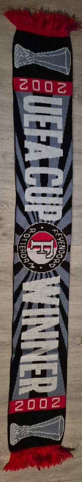 Feyenoord UEFA Cup Finale Sjaal 2002 - Uniek Collectors Item, Ophalen of Verzenden, Zo goed als nieuw, Feyenoord, Vaantje of Sjaal