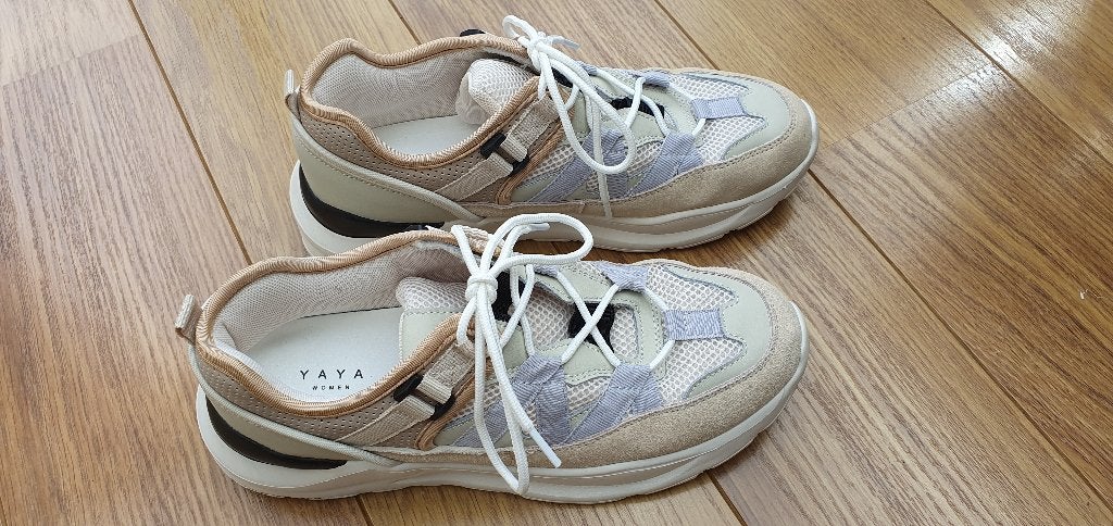 Sneaker, Beige, Ophalen of Verzenden, Yaya, Sneakers of Gympen