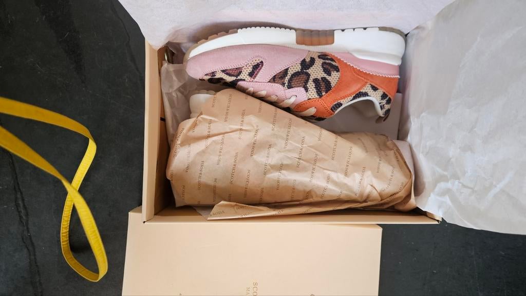 Scotch & Soda Sneakers Maat 39 - Roze/Luipaardprint, Nieuw, Scotch & Soda, Ophalen of Verzenden, Sneakers of Gympen