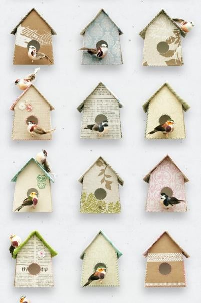 Kinderbehang Vogelhuis Pastel Studio Ditte, Mail@studioditte.nl, Baronielaan 252 4837 BH Breda, Nieuw, Studio Ditte