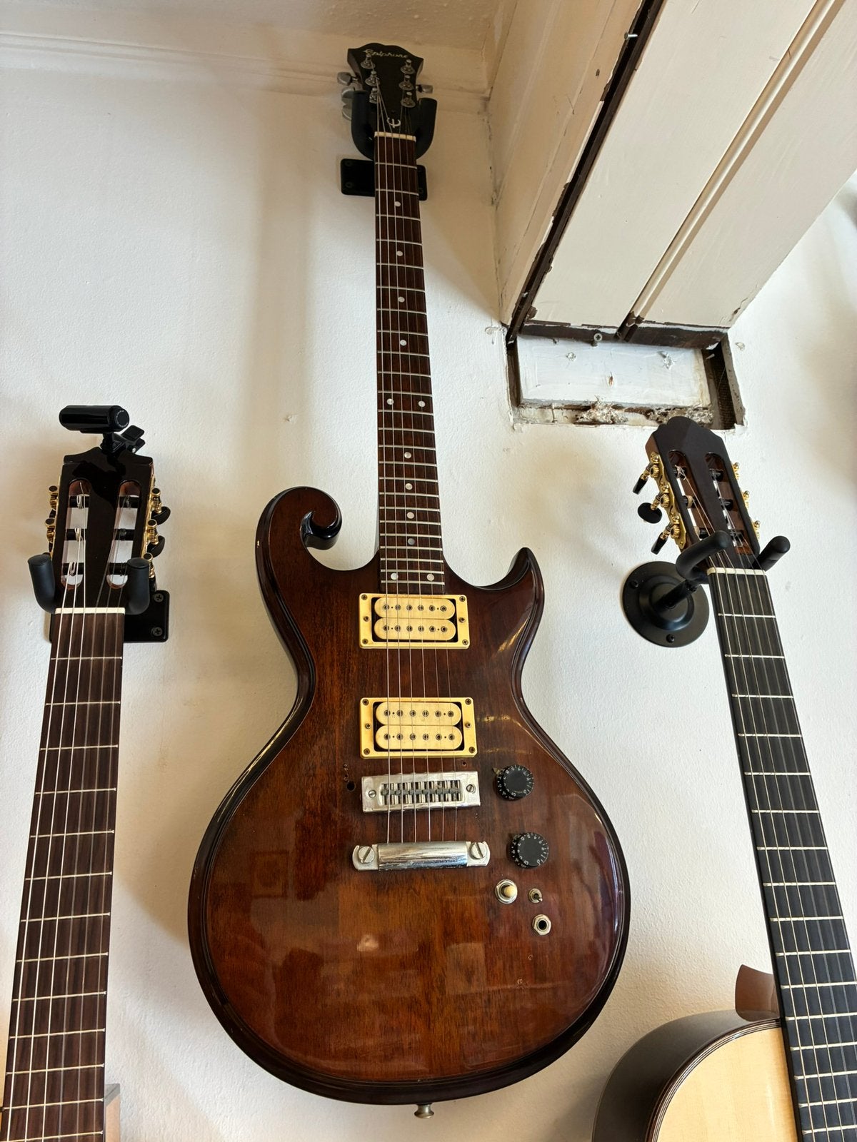 Epiphone SC-450 Scroll 1976 - 1979 Electrische Gitaar, Ophalen, Gebruikt, Solid body, Epiphone
