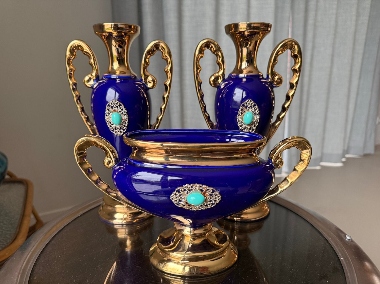 Vintage amphora vazenset Barok | C.A.L. Italy, jaren ‘70, Ophalen of Verzenden