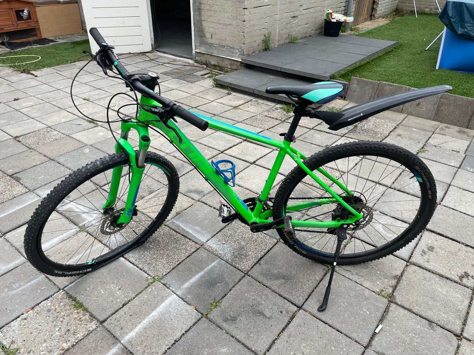 Groene Cube mountainbike - 29 inch wielen, schijfremmen, Fietsen en Brommers, Fietsen | Mountainbikes en ATB, Gebruikt, Hardtail