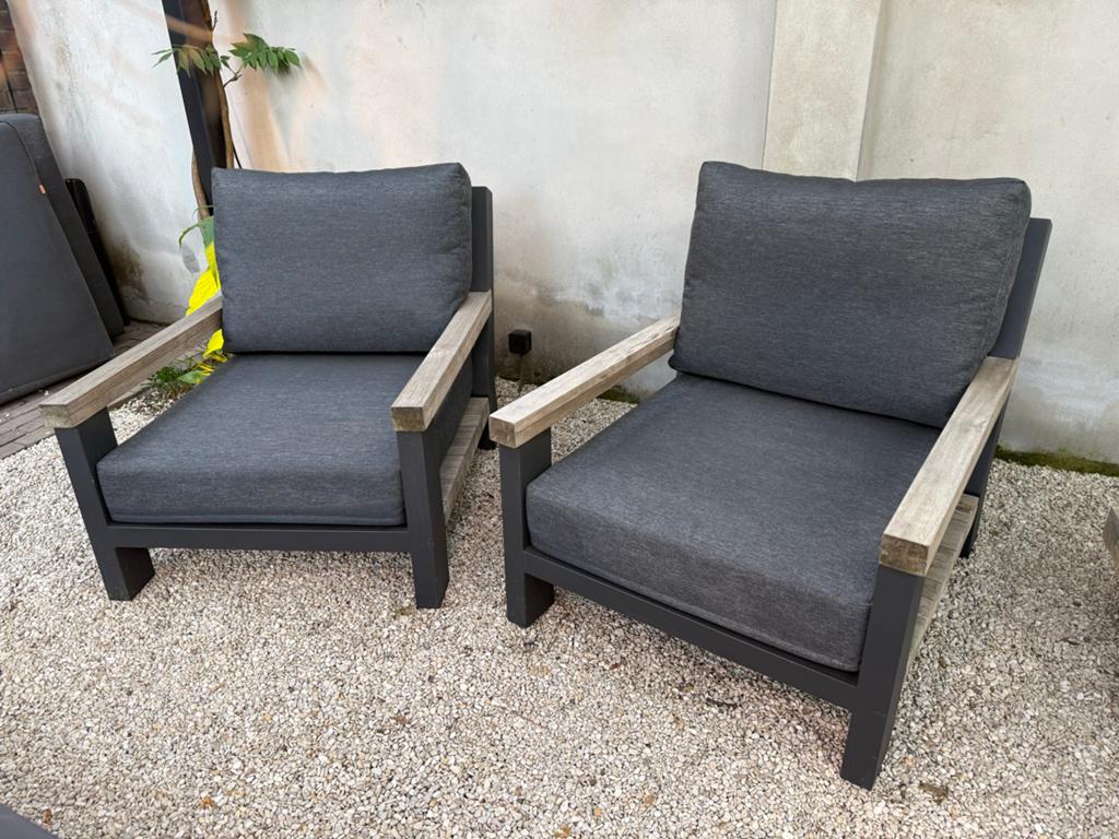 Life Outdoor Living - 2x Loungestoel Legend - All weather, Tuin en Terras, Gebruikt, Aluminium, Loungeset, Stoel