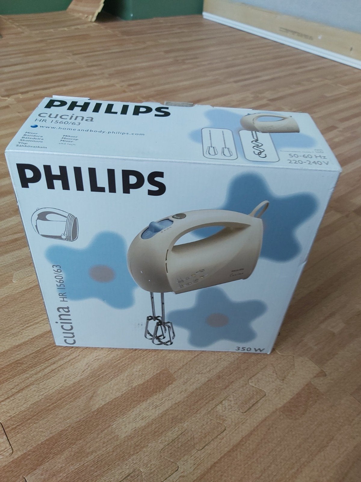 Philips Cucina HR1560/63 Handmixer - slechts 4x gebruikt., Ophalen, Nieuw, 3 snelheden of meer