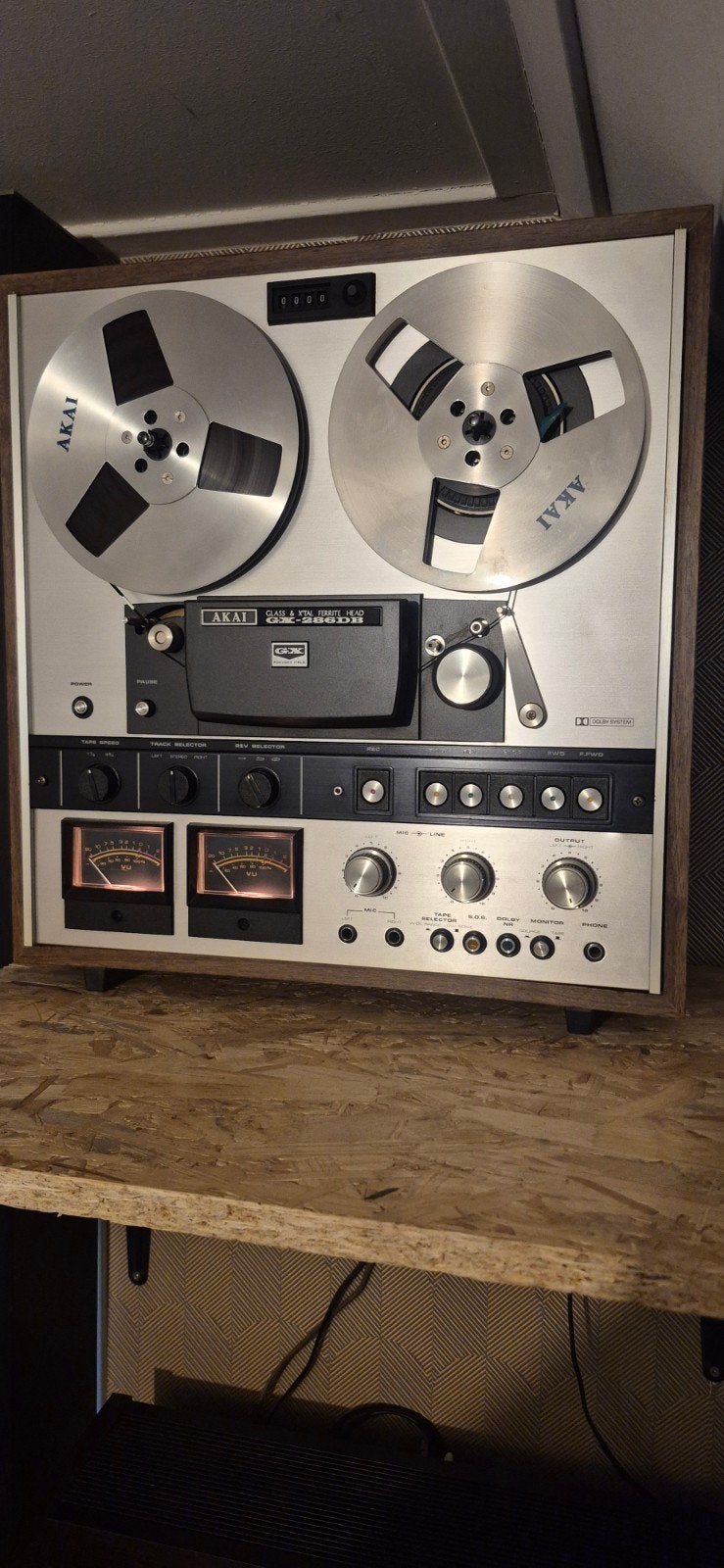 zeldzame akai gx-286db, autoreverse!, Ophalen, Bandrecorder, Met stofkap