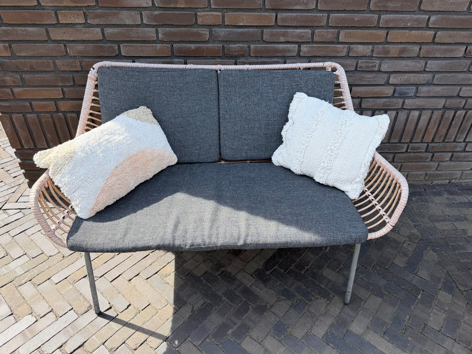 Leuke bank, 2 stoelen en tafel, Ophalen, Gebruikt, 150 tot 200 cm, Tweepersoons