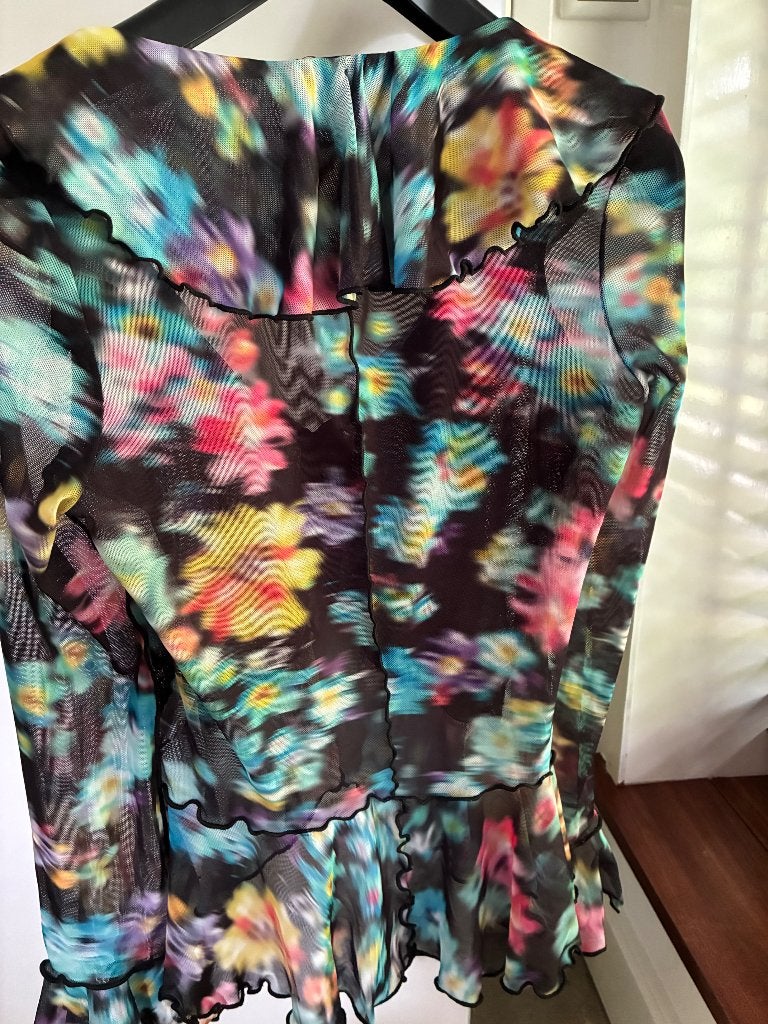 Desigual blouse flower maat s, Maat 38/40 (M), Meerkleurig, Ophalen of Verzenden, Zo goed als nieuw