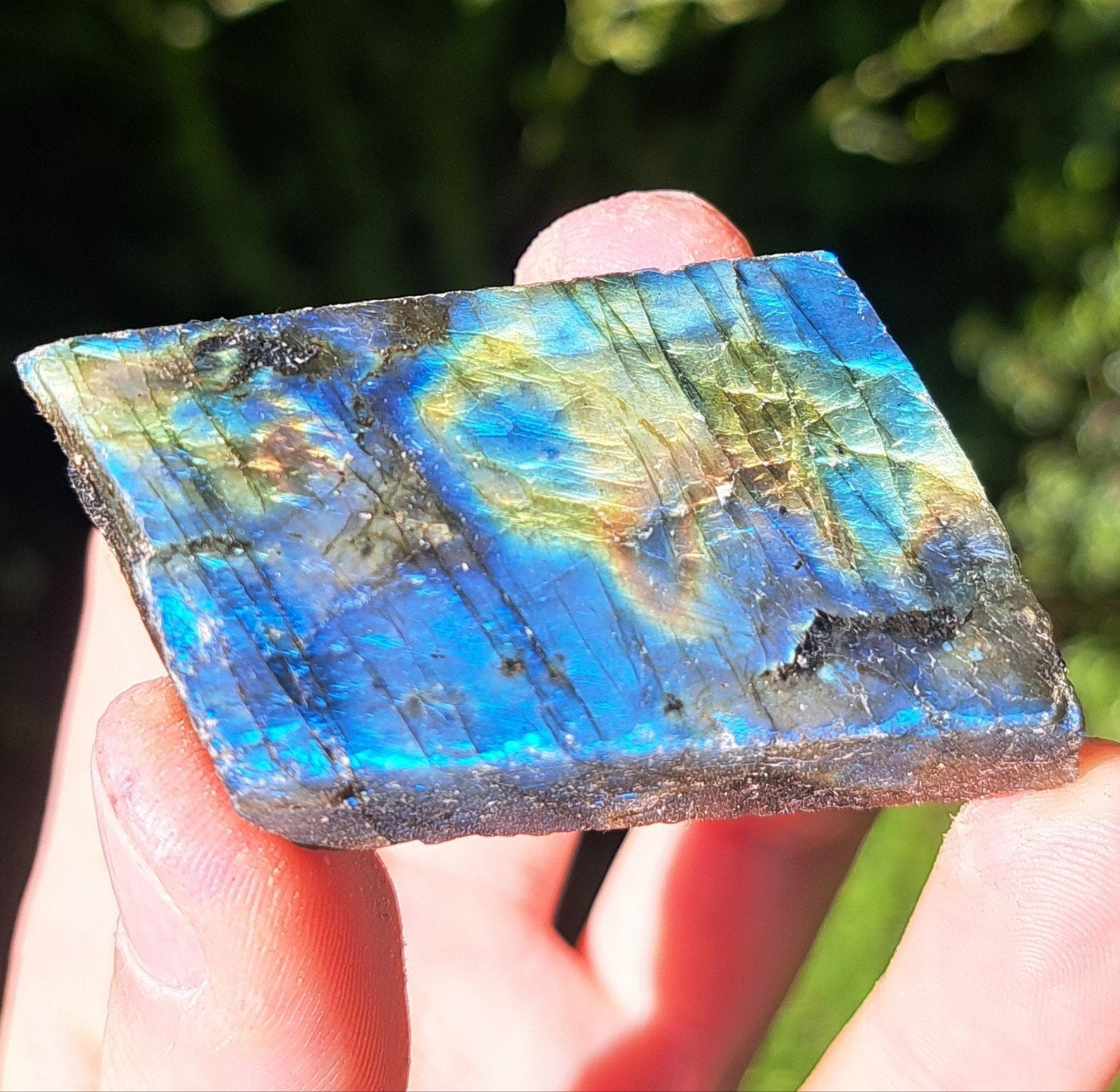 Labradoriet slab edelsteen natuursteen Labradorite flash, Ophalen of Verzenden