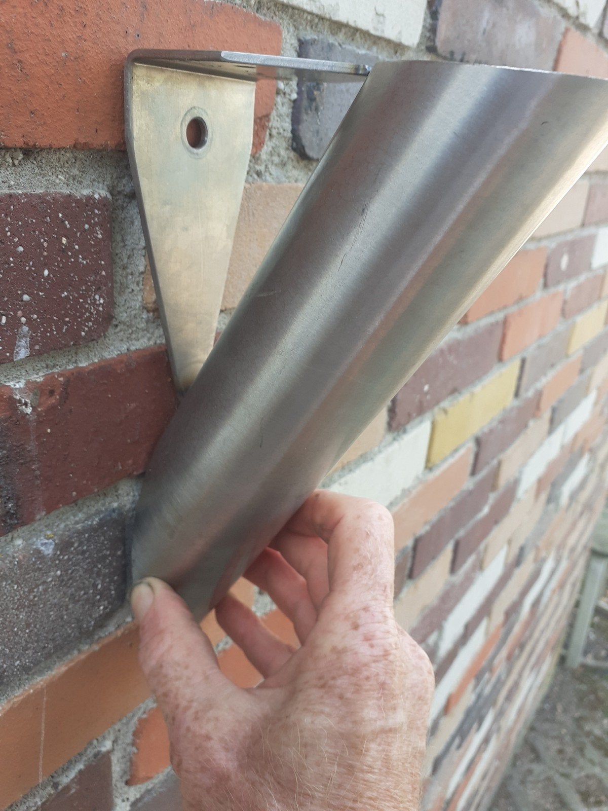 4 stuks RVS Plankhouder / Beugel voor diverse toepassingen, Gebruikt, 250 mm of meer, Overige typen, Ophalen of Verzenden