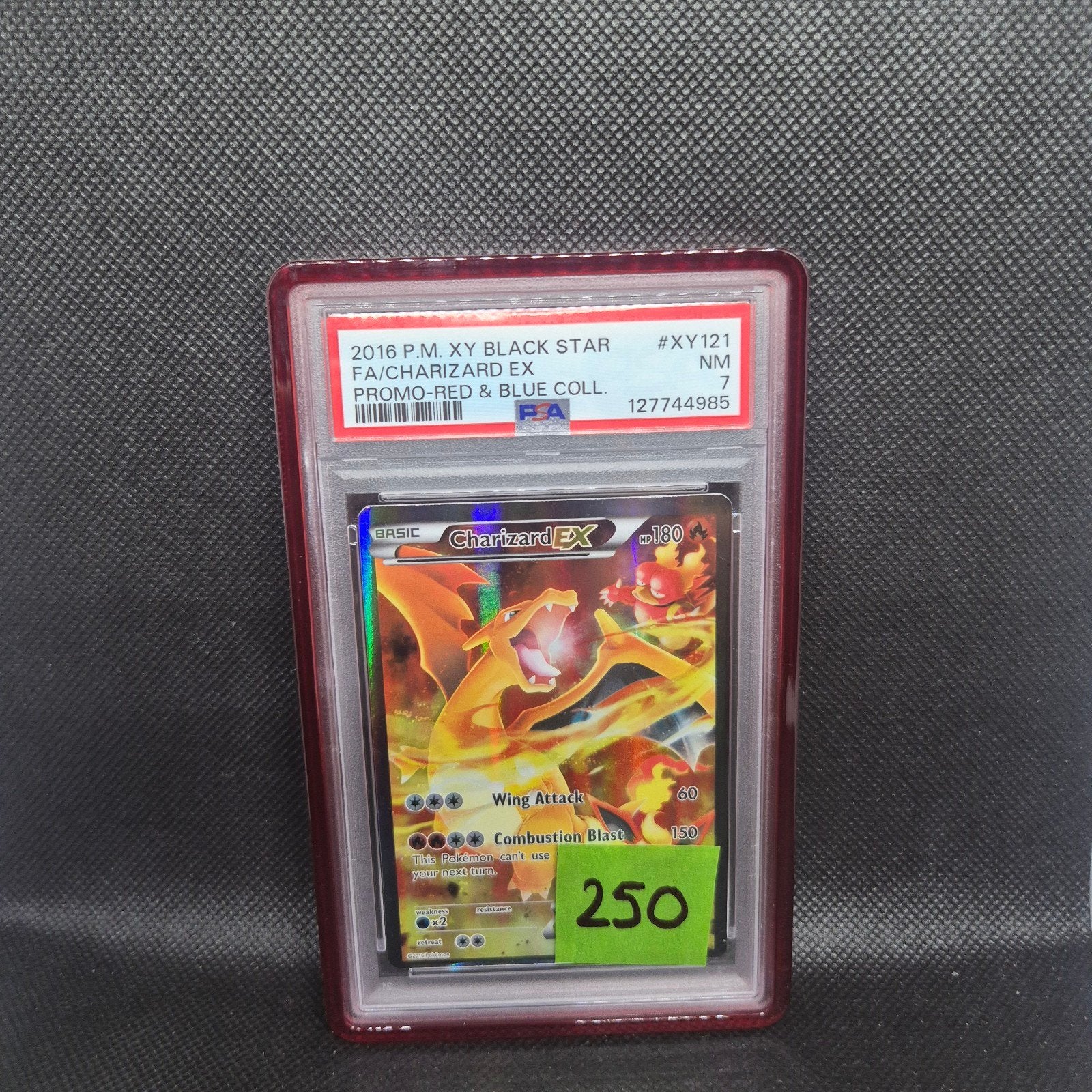 Fa/Charizard Promo Red&Blue Coll BL ST PSA 7, Ophalen of Verzenden, Zo goed als nieuw