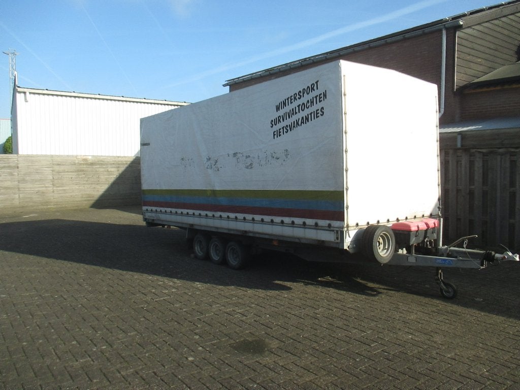 3 assige kanteltrailer aanhanger met huif, Bedrijf, Te koop