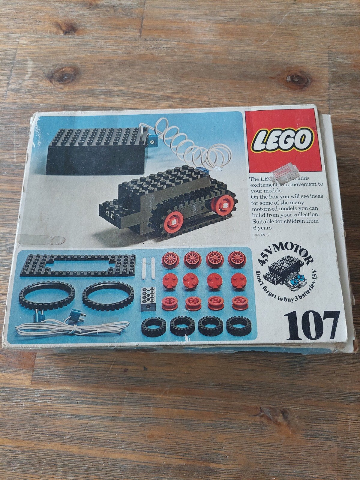 Vintage LEGO 107 4.5V Motor Set - Compleet met doos, Gebruikt, Compleet, Overige thema's, Lego