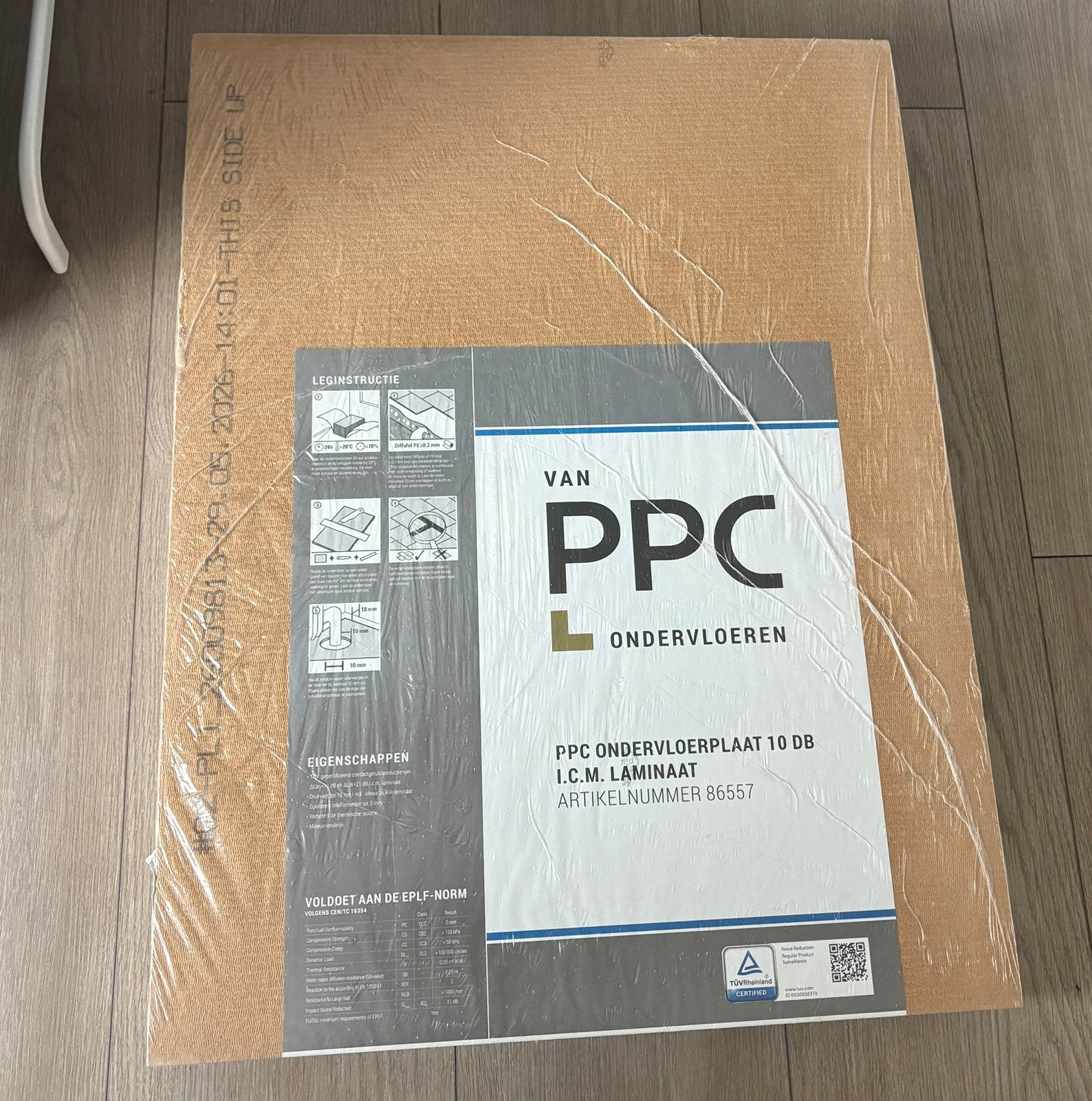 Ondervloer 10dB, Ophalen, Overige materialen, 30 cm of meer, 50 tot 150 cm