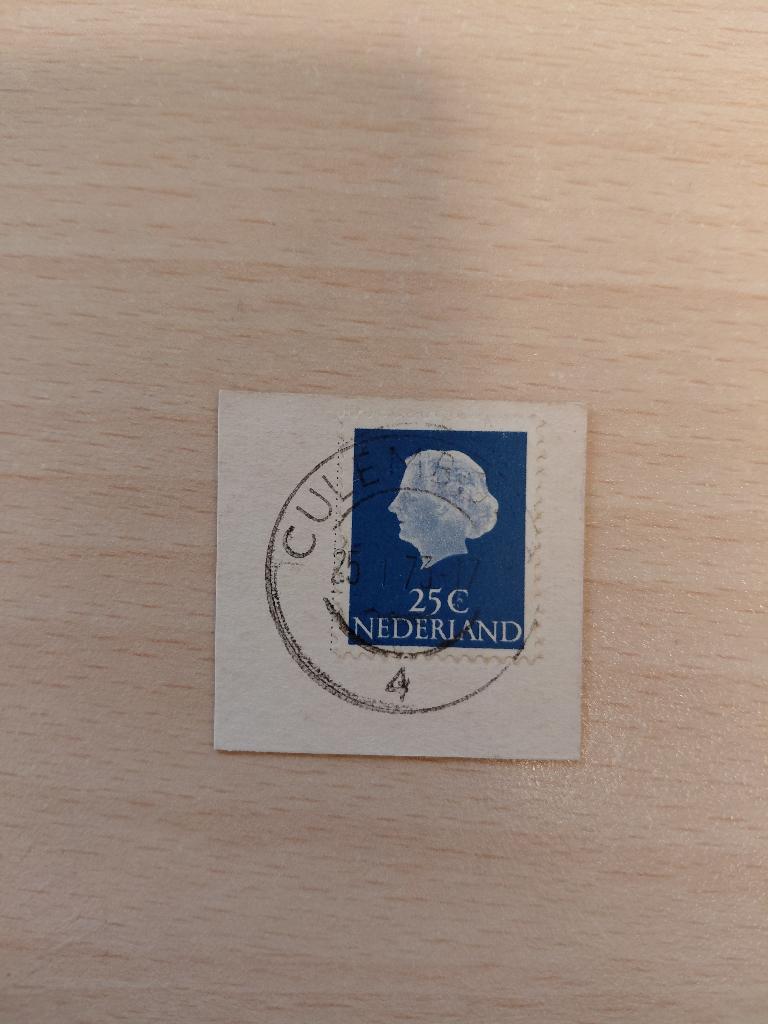 Julianazegel met stempel Culemborg, Verzenden, Gestempeld