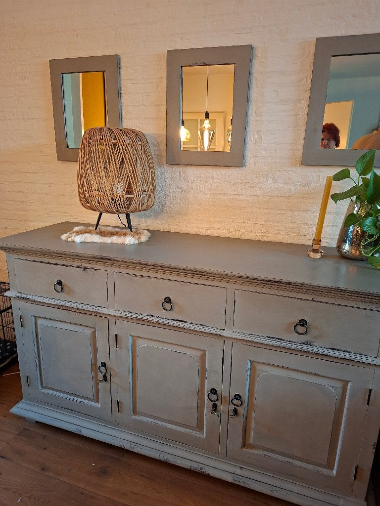 Dressoir en bijbehorend kastje, Ophalen, Gebruikt, 150 tot 200 cm, Met lade(s)
