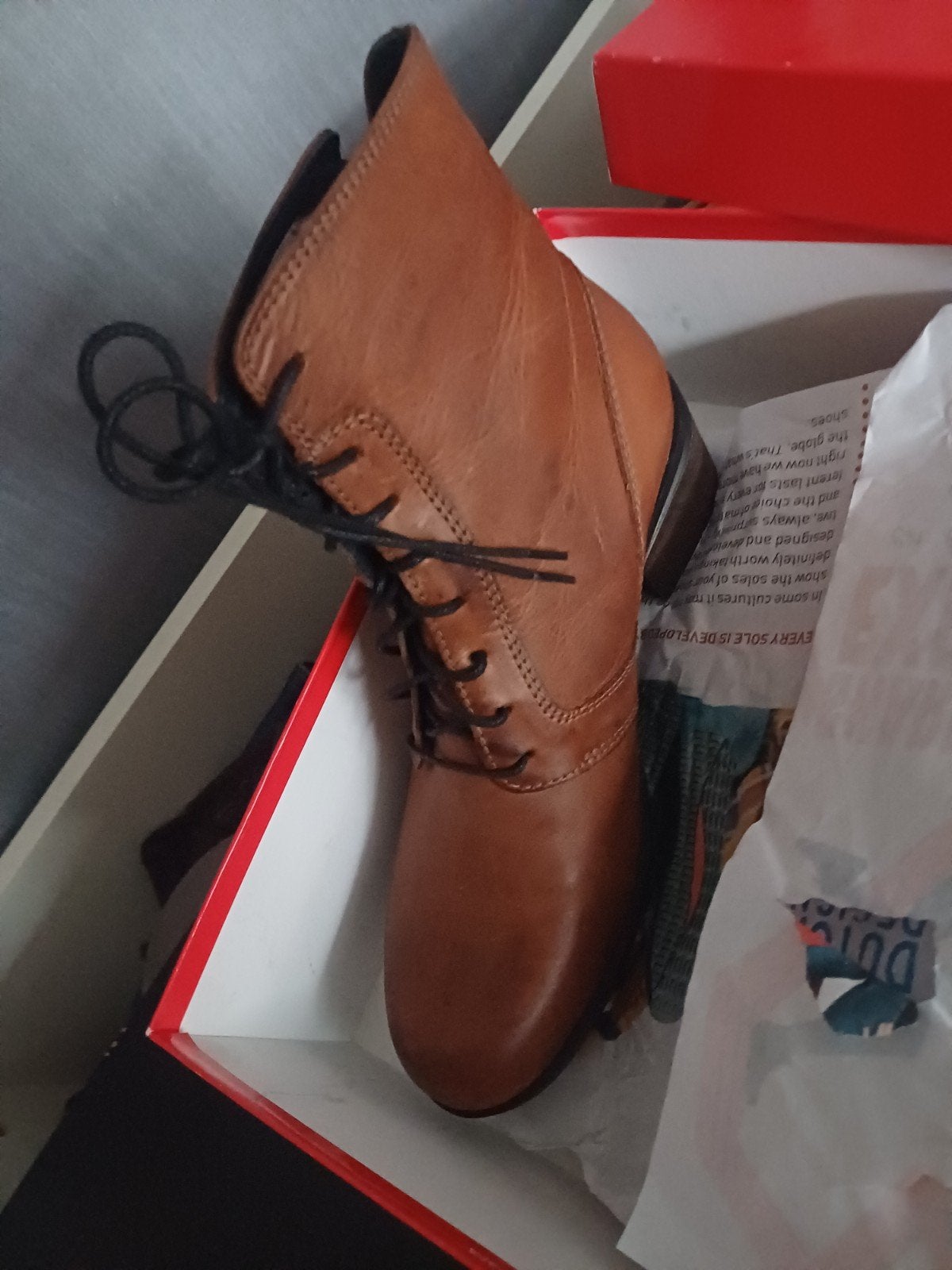 cognackleurige laarsjes van wolky, Kleding | Dames, Ophalen, Wolky, Overige kleuren, Lage of Enkellaarzen