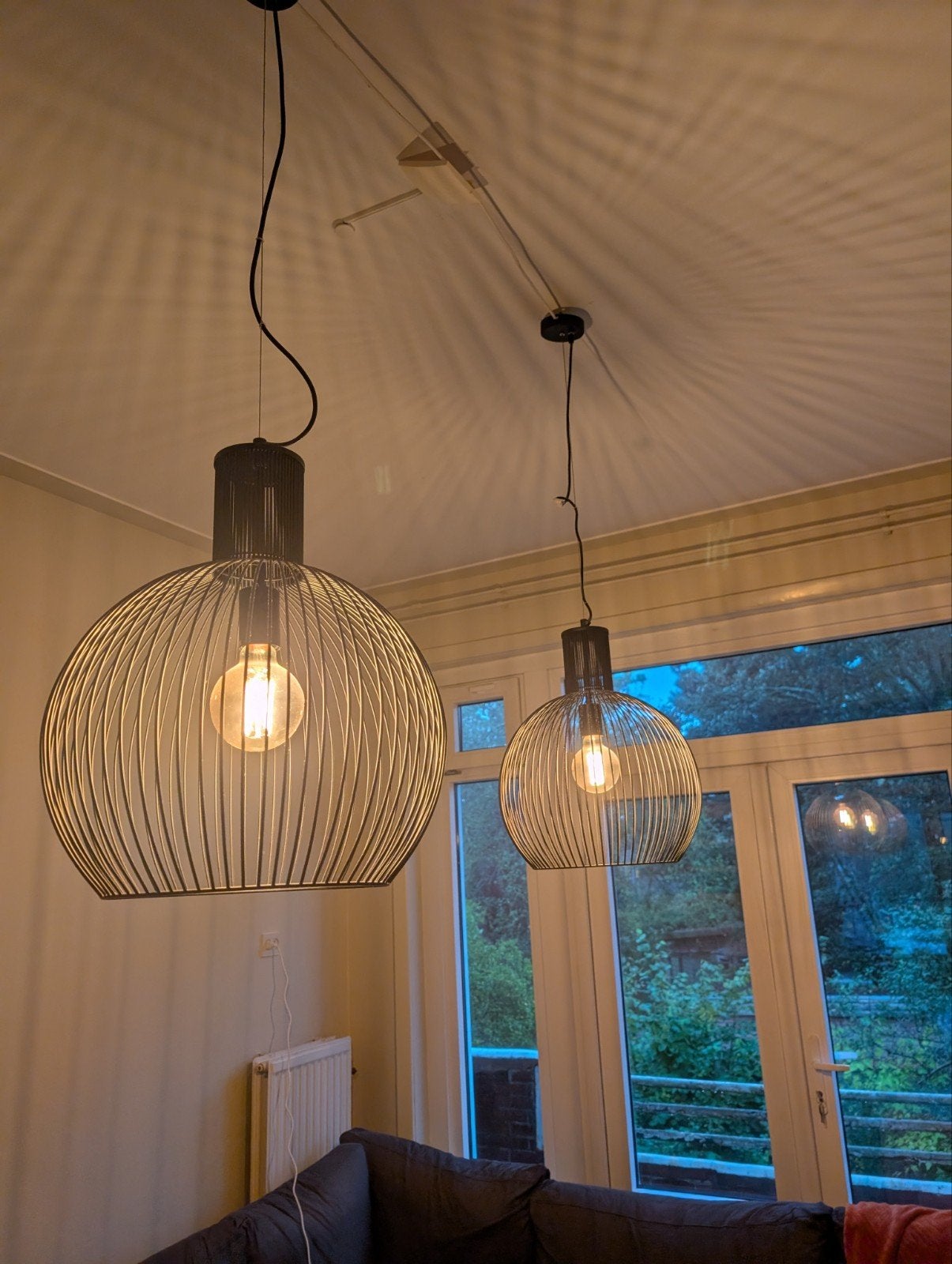 Zwarte hanglampen, Ophalen, Zo goed als nieuw, Metaal, E27 (groot)